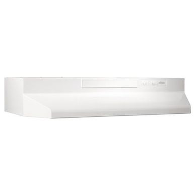 image of Broan Ada F40000 Series 30" White-on-white Convertible Under-cabinet Range Hood with sku:f403011-abt