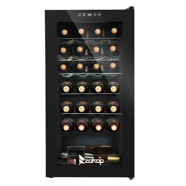 image of 28-Bottle Compressor Wine Cooler with Digital Touchscreen - Black with sku:yeaoz1bp4m8kbwh6wis-cwstd8mu7mbs-overstock