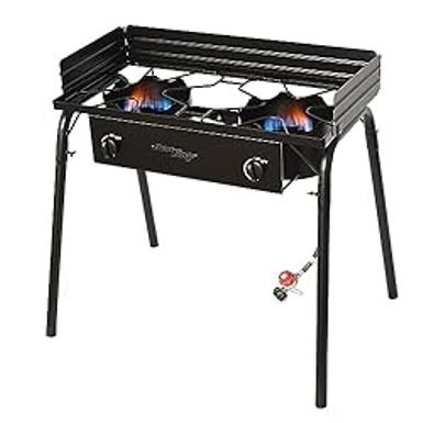 image of Flame King 200,000 BTU Propane Burner Gas Stove Heavy Duty Turkey Fryer/Camp Cooker, Portable with Stand Great for Outdoor Cooking, Home Brewing & Canning with sku:b0cdct19m9-amazon