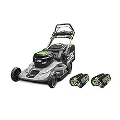 image of EGO Power+ LM2102SP-A 21-Inch 56-Volt Lithium-ion Self-Propelled Cordless Lawn Mower (2) 4.0Ah Battery and Rapid Charger Included,Black with sku:b09sbzcv6h-amazon