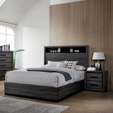 image of Soami Contemporary Grey Wood Wood 2-Piece Panel Bedroom Set with Shelves by Strick & Bolton - Eastern King with sku:839zyyss7dfe_5c91fic7wstd8mu7mbs-overstock
