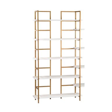 image of Sterling White and Gold Shelving Unit - White/Gold with sku:ohsskffe1syrfz05fqa5uastd8mu7mbs-overstock