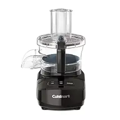 image of Cuisinart 9-Cup Continuous Feed Food Processor with Fine and Medium Reversible Shredding and Slicing Disc, Universal Blade, Continuous-Feed Attachment, and In-Bowl Storage (Black) with sku:b0c785vrbn-amazon
