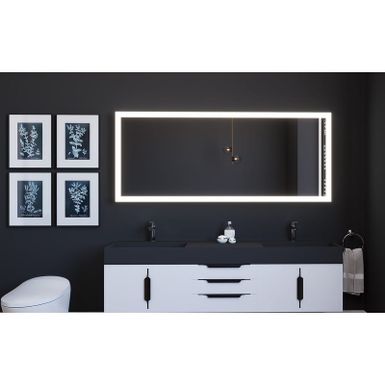 image of Smart Angelina Voice Controlled LED Decorative Bathroom and Vanity Mirror - 72" x 30" with sku:ild55zhgiadbqxksxwipwqstd8mu7mbs-cas-ovr