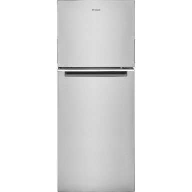 image of Whirlpool - 11.6 Cu. Ft. Top-Freezer Counter-Depth Refrigerator - Stainless Steel with sku:wrt112czjss-abt
