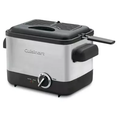 image of Cuisinart - 1.1L Analog Compact Deep Fryer - Black Stainless with sku:bb21809622-bestbuy