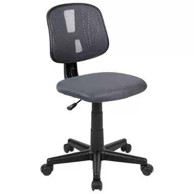 image of Flash Furniture - Flash Fundamentals Contemporary Mesh Swivel Office Chair - Gray with sku:bb22100600-bestbuy