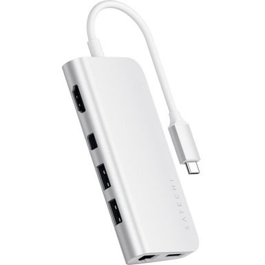 image of Satechi USB Type-C Multimedia Adapter, Silver with sku:satstcmm8pas-adorama