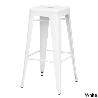 image of Carbon Loft Fowler Metal Backless Counter Stool (Set of 4) - White with sku:87mhcoqctxelyw3m-pgcgastd8mu7mbs-overstock