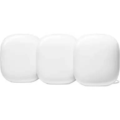 image of Google - Nest Wi-fi Pro 6e AXE5400 Mesh Router (3-pack) - Snow with sku:bb22038029-bestbuy
