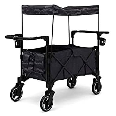 image of babyGap by Delta Children Deluxe Explorer Wagon - Greenguard Gold Certified, Black Camo with sku:b0btfpjx61-amazon