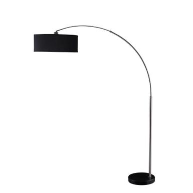 image of Drum Shade Floor Lamp Black and Chrome with sku:901486-coaster