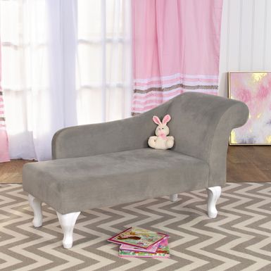 image of HomePop Diva Juvenile Accent Chair Dove Gray - Grey with sku:1qnoz15opxuve7sadwv38astd8mu7mbs-overstock