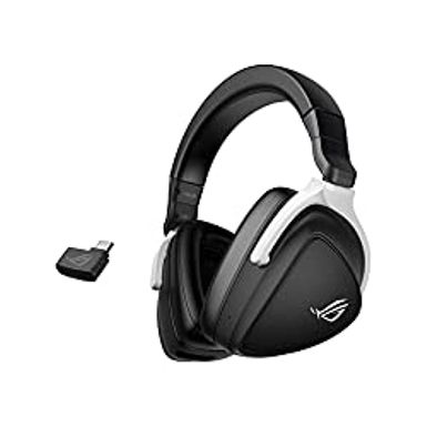 image of ASUS ROG Delta S Wireless Gaming Headset (AI Beamforming Mic, 7.1 Surround Sound, 50mm Drivers, Lightweight, Low-Latency, 2.4GHz, Bluetooth, USB-C, for PC, Mac, PS4, PS5, Switch, Mobile Device)-Black with sku:b0b6hkzx9z-amazon