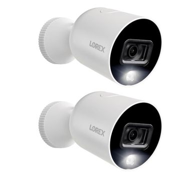 image of Lorex 2 Pack W282CAD-E 2MP 1080p Smart Indoor/Outdoor Wi-Fi Camera with Smart Deterrence and Color Night Vision with sku:lrxw282cade2-adorama
