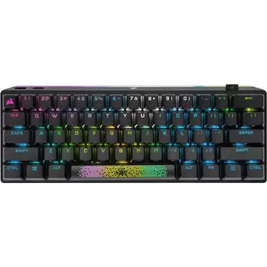 image of CORSAIR - K70 Pro Mini Wireless 60% RGB Mechanical Cherry MX SPEED Linear Switch Gaming Keyboard with swappable MX switches - Black with sku:bb22067173-bestbuy
