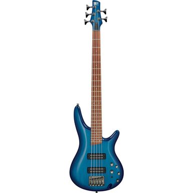 image of Ibanez SR375E SR Standard 5-String Electric Bass Guitar, Jatoba Fretboard, Sapphire Blue with sku:ibsr375espb-adorama