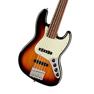 image of Fender Player Plus Active Jazz Bass V 5-String Bass Guitar, 3-Tone Sunburst with sku:fen-0147383300-guitarfactory