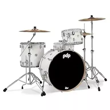 image of Pacific Drums & Percussion PDP Concept Maple 3-Piece Rock, Pearlescent White Drum Set Shell Pack (PDCM24RKPW) with sku:b096djkhbj-amazon