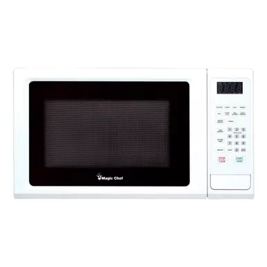 image of Magic Chef 1.1 cu. ft. White Countertop Microwave Oven with sku:mc110mw-magicchef