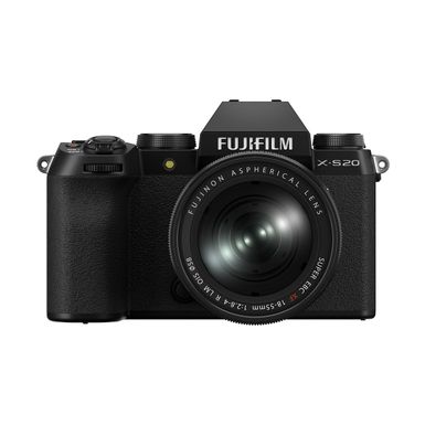 image of Fujifilm X-S20 Mirrorless Digital Camera with XF 18-55mm f/2.8-4 R LM OIS Lens, Black with sku:bb22143566-bestbuy