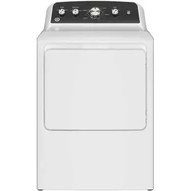 image of Ge Gas Dryer With Extended Tumble 7.2 Cu. Ft. In White with sku:gtd48gaswwh-abt