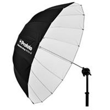 image of Profoto Deep and Parabolic 41" Umbrella, Medium, White with sku:pp100986-adorama