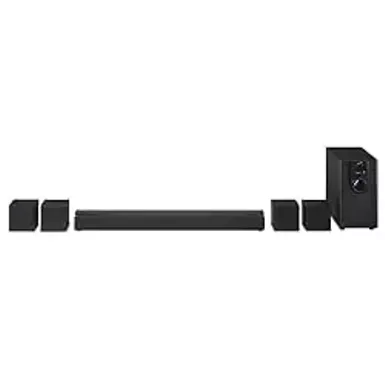 image of iLive 5.1 Home Theater System, 26in. Bluetooth Sound Bar with 4 Wired Satellite Speakers and Subwoofer, IHTB142B with sku:b00qdkr62q-amazon