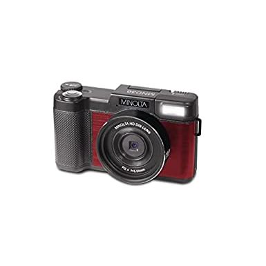 image of Minolta MND30 30 MP / 2.7K Ultra HD Digital Camera (Red) with sku:imnd30r-adorama