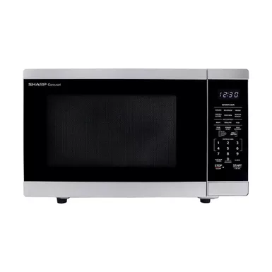 image of Sharp 1.4 Cu. Ft. Stainless Steel Countertop Microwave with sku:smc1464hs-electronicexpress