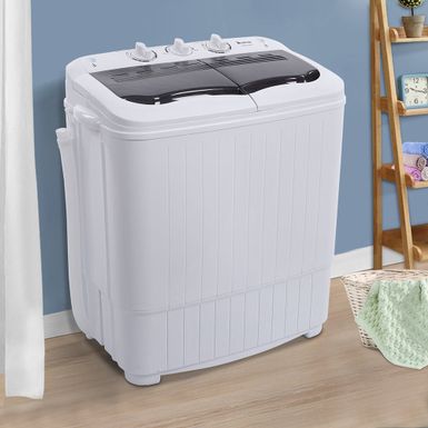 image of Twin Tub with Built-in Drain Pump Semi-automatic Gray Cover Washing Machine - Grey with sku:noqgztbahr6pcbmp92dpagstd8mu7mbs--ovr