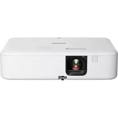 image of Epson - EpiqVision Flex CO-FH02 Full HD 1080p Smart Streaming Portable Projector, 3-Chip 3LCD, Android TV, Bluetooth - White with sku:bb22020874-bestbuy