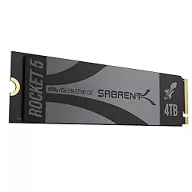 image of SABRENT Rocket 5 4TB Advanced Performance Internal M.2 PCIe GEN 5 14GB/s X4 NVMe SSD (SB-RKT5-4TB) with sku:b0cxvbnl5t-amazon