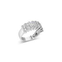 .925 Sterling Silver 1.0 Cttw Baguette C...