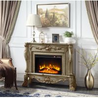 ACME Dresden Fireplace, Gold Patina Finish