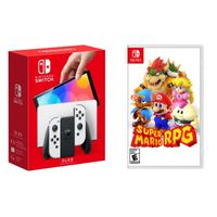 Nintendo - Switch OLED White + Super Mario RPG BUNDLE