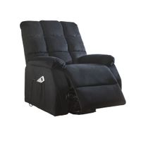 ACME Ipompea Recliner w/Power Lift & Massage, Black Velvet