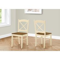 Dining Chair - 2Pcs / 36"H Cream / Oak