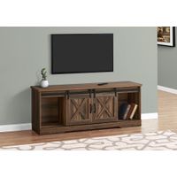 TV Stand/ 60 Inch/ Console/ Media Entertainment Center/ Storage Cabinet/ Living Room/ Bedroom/ Laminate/ Brown/ Transitional