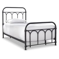 Black Nashburg Twin Metal Headboard/Foot...