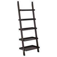 Colella 5-shelf Ladder Bookcase Cappuccino