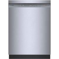 Bosch - 300 Series 24 Front Control Smart Built-In Stainless Steel Tub Dishwasher with PrecisionWash 48 dBA - Stainless Steel