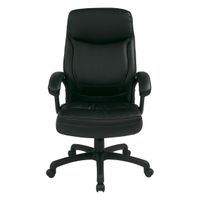 Office Star Products - High-Back Eco Leather Executive Chair - Black