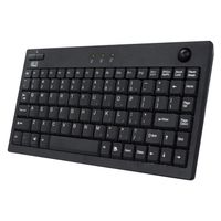 Adesso - AKB-310UB Compact (60) Wired Mini Trackball Keyboard - Black