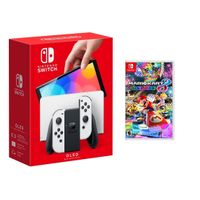 Nintendo - Switch OLED White + Mario Kart 8 BUNDLE