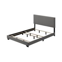 ACME Leandros Queen Bed, Light Gray Fabric