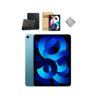 Apple - 10.9-Inch iPad Air - Latest Model - (5th Generation) with Wi-Fi - 64GB - Blue With Black Case Bundle