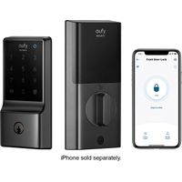 eufy Security - Smart Lock C210 WiFi Replacement Deadbolt with eufy AppKeypadBiometric Access - Black