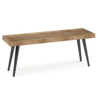 Simpli Home - Durham Solid Mango Wood 43 inch Wide Industrial Contemporary Bench in - Distressed Natural