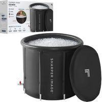 Sharper Image - Ice Bath Portable Cold Plunge, Revitalizing Ice Therapy, Workout Recovery - Black